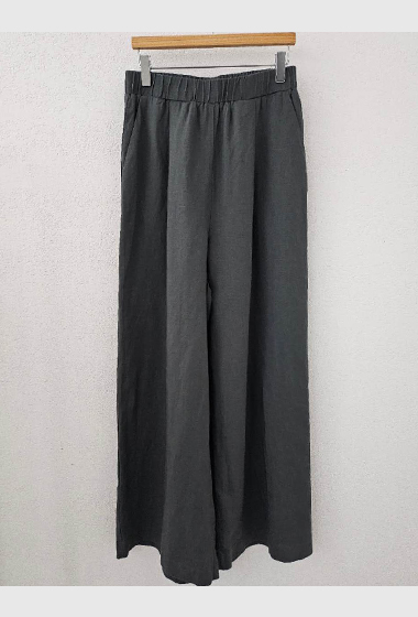 B115.星星家透氣亞麻混紡寬褲