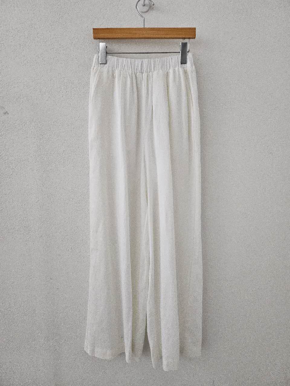 B115.星星家透氣亞麻混紡寬褲