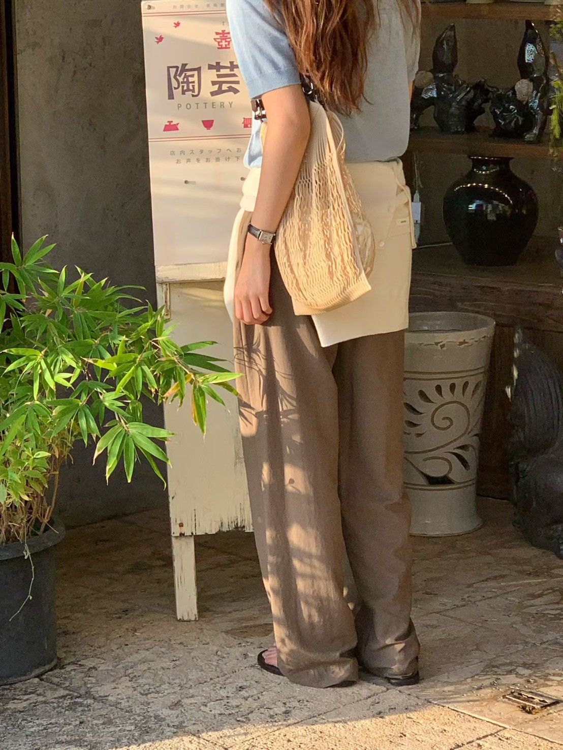 B32.大V家鬆緊腰休閒褲