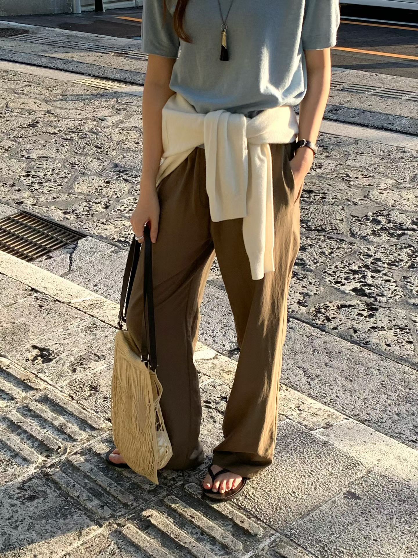 B32.大V家鬆緊腰休閒褲