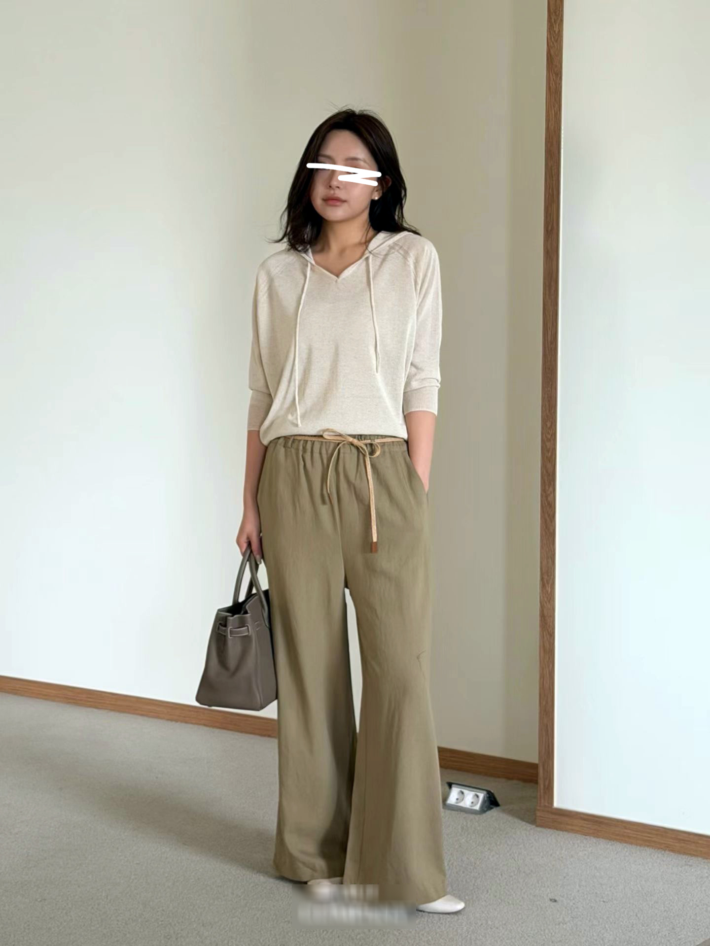 A19.可愛歐膩亞麻螺縈寬褲