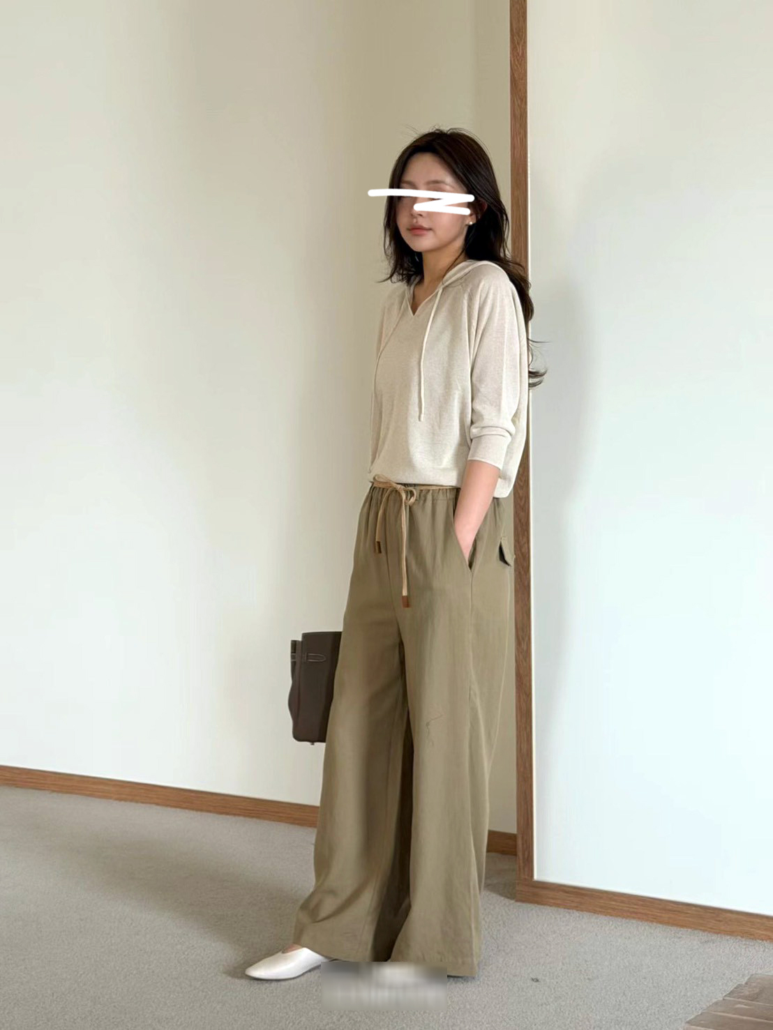 A19.可愛歐膩亞麻螺縈寬褲