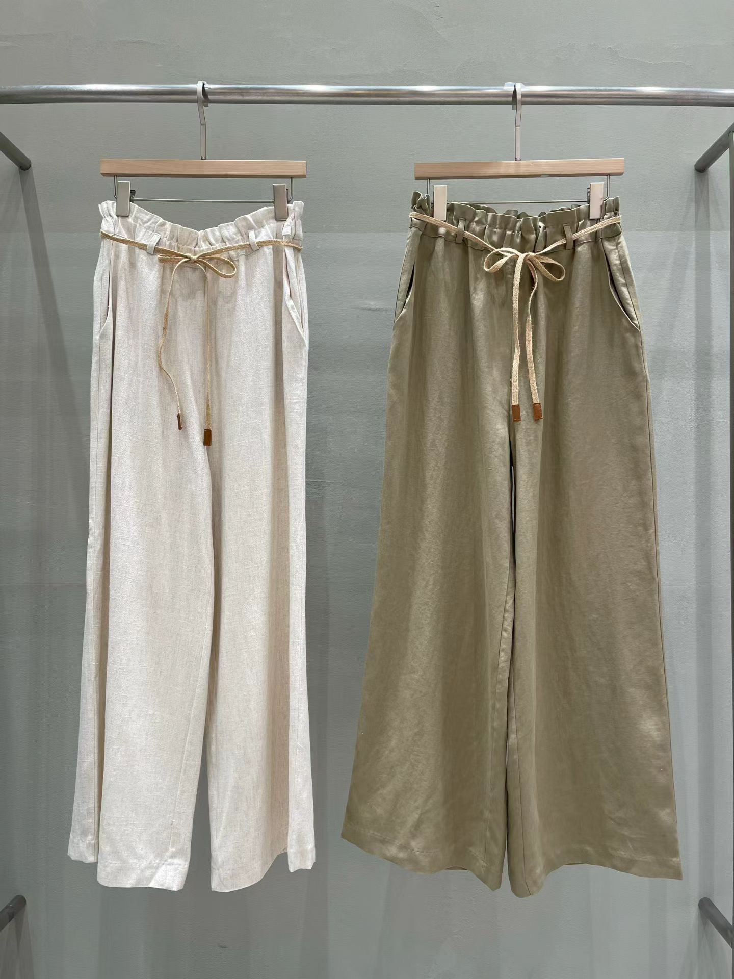 A19.可愛歐膩亞麻螺縈寬褲