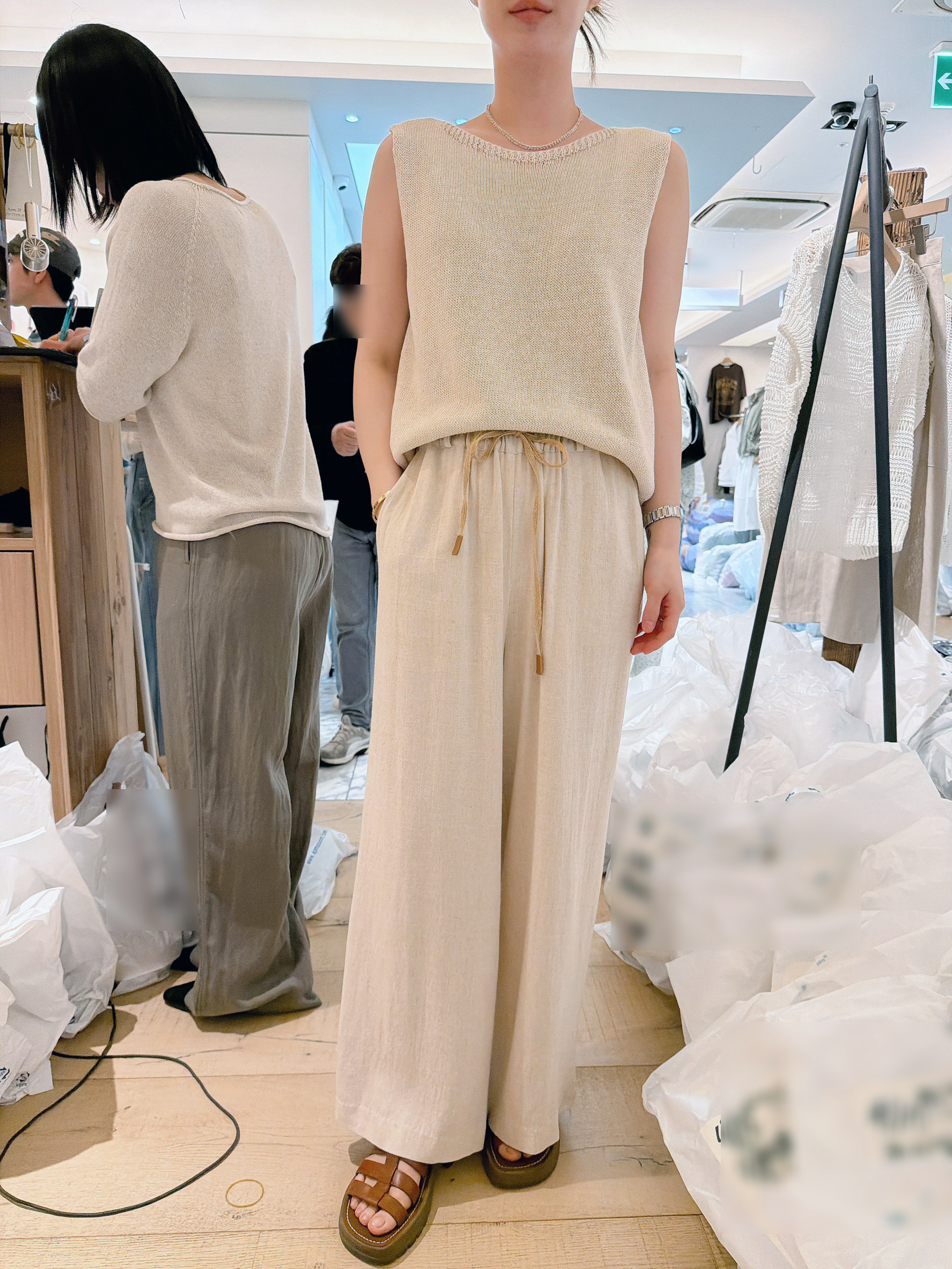 A19.可愛歐膩亞麻螺縈寬褲