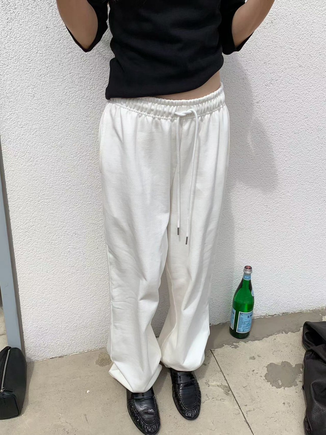 B96.纖瘦家初秋簡約休閒縮口褲