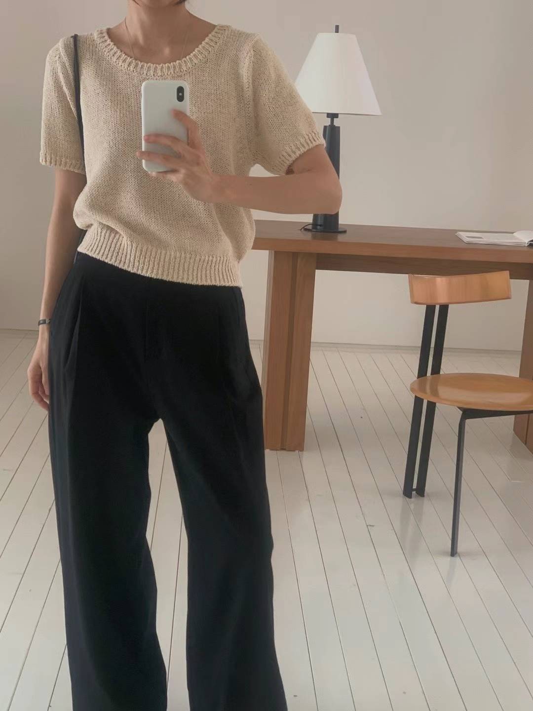 A59.小臉歐膩亞麻混紡打褶褲
