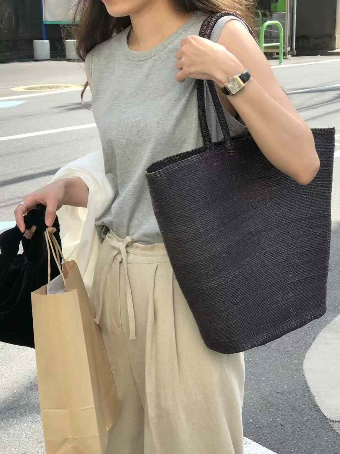 A61.顏值家氛圍感綁帶西裝長褲