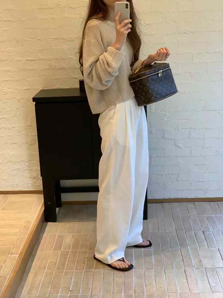 A61.顏值家氛圍感綁帶西裝長褲