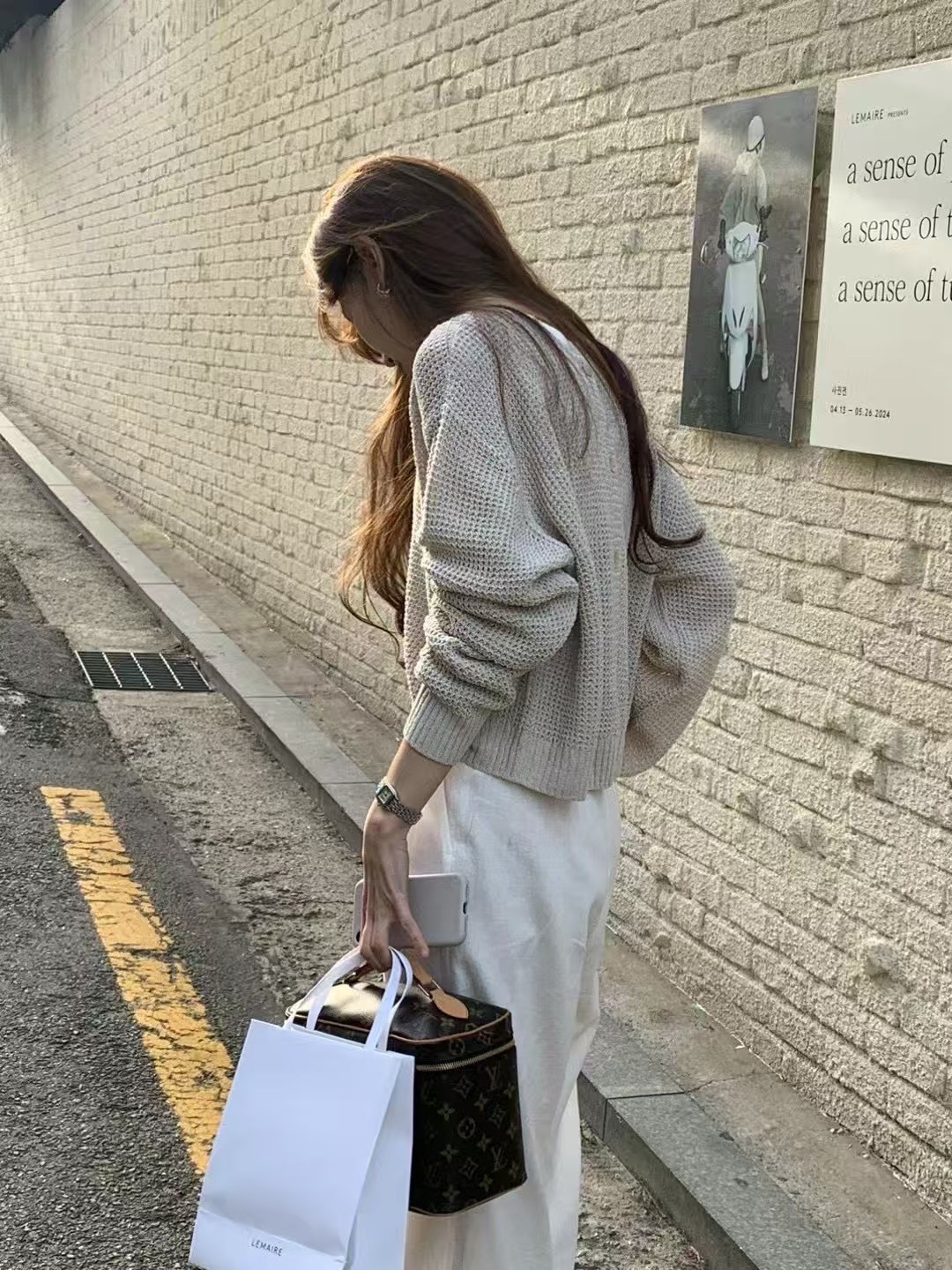 A61.顏值家氛圍感綁帶西裝長褲