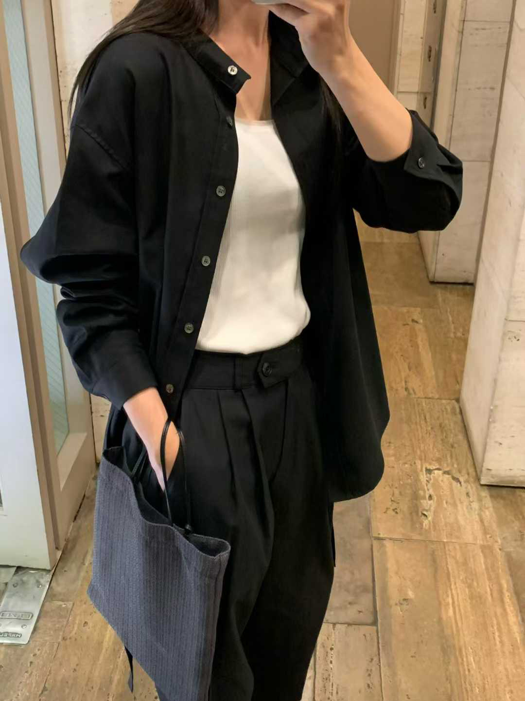 B44.清爽家天絲棉混紡西裝長褲