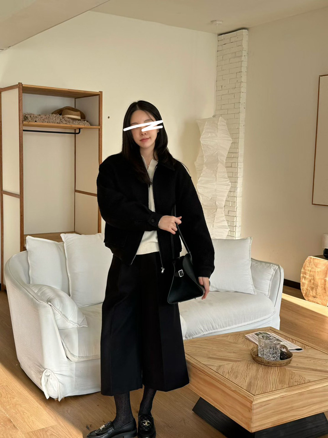 A39.韓國不刺膚打折七分寬褲