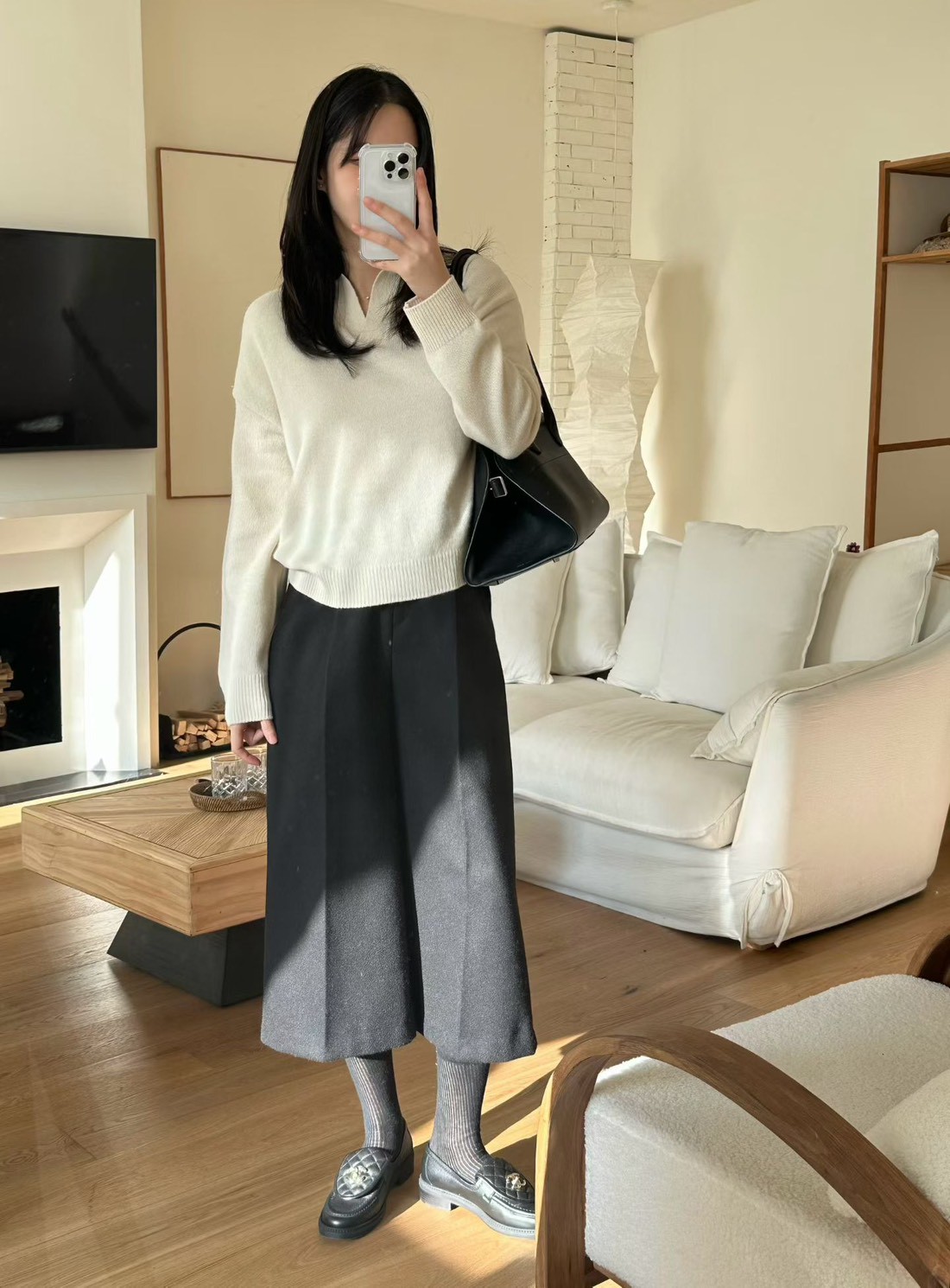 A39.韓國不刺膚打折七分寬褲