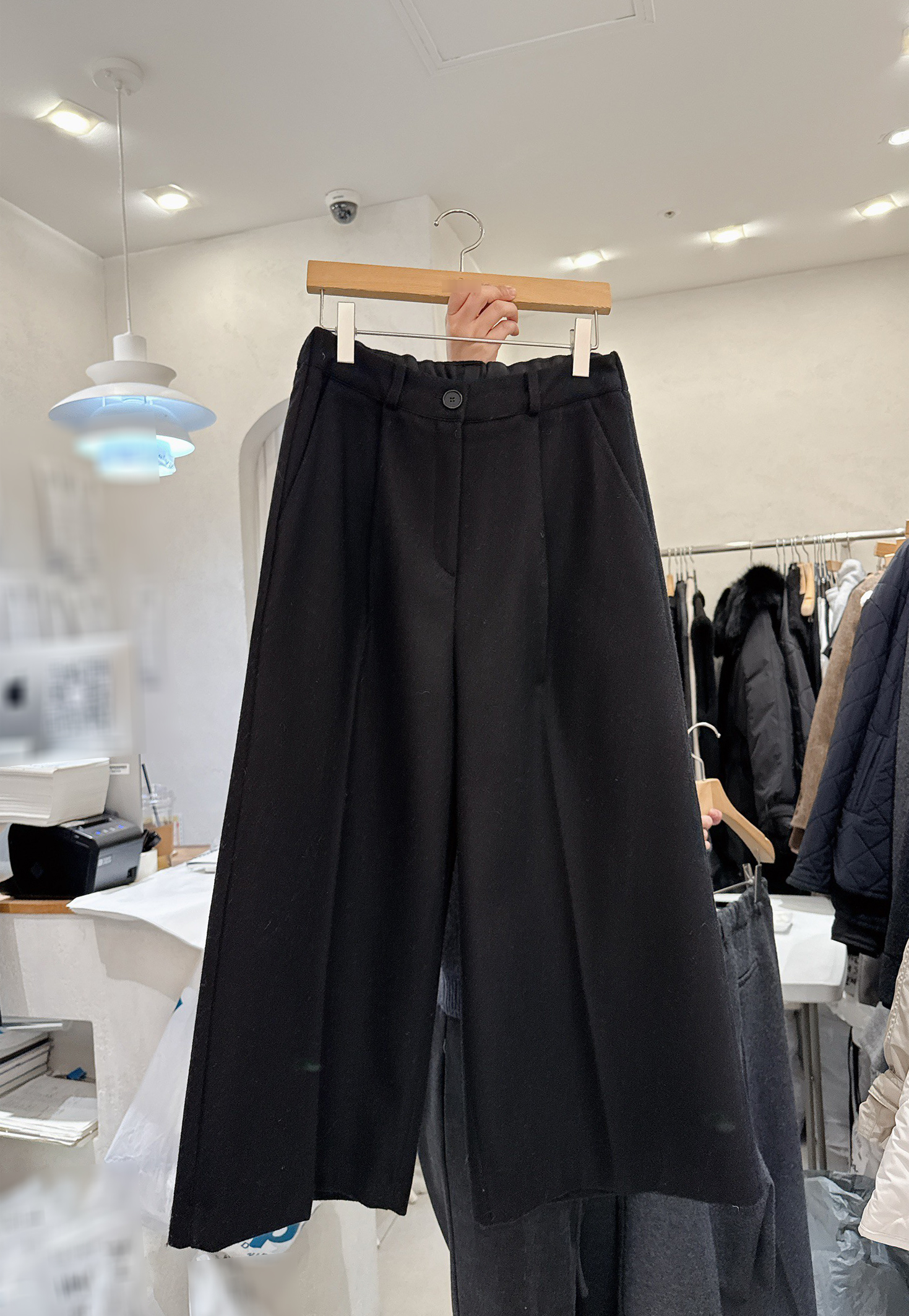 A39.韓國不刺膚打折七分寬褲