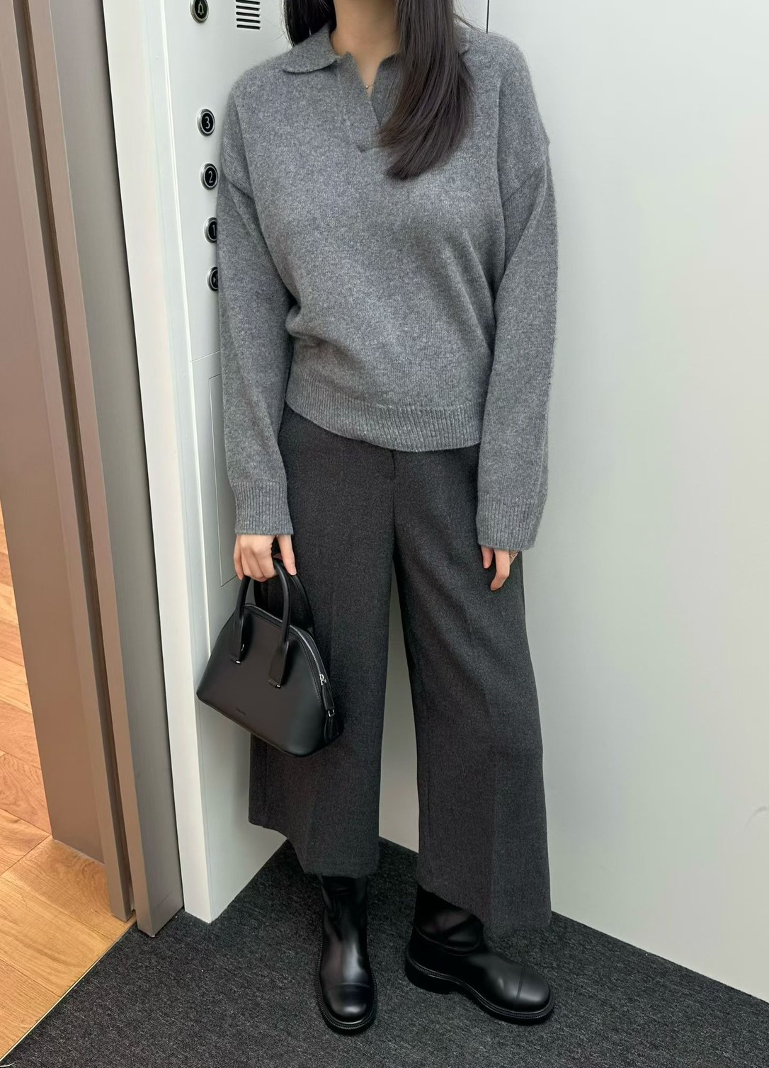 A39.韓國不刺膚打折七分寬褲