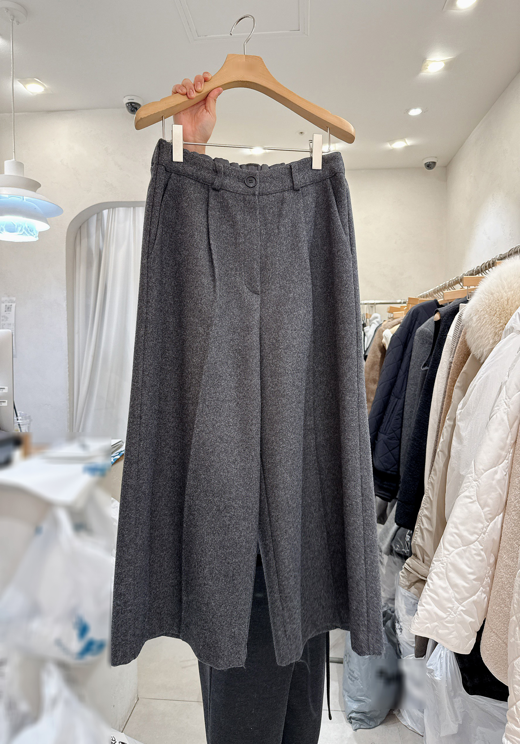 A39.韓國不刺膚打折七分寬褲