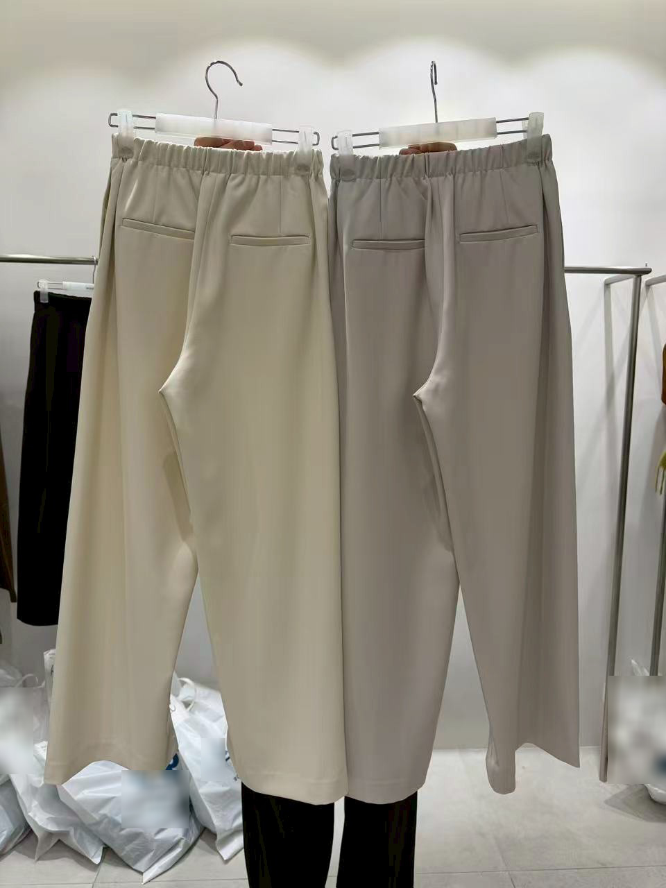 B45.質感家初春淡雅打褶西裝褲