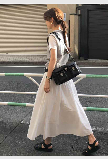顏值家唯美素雅長裙