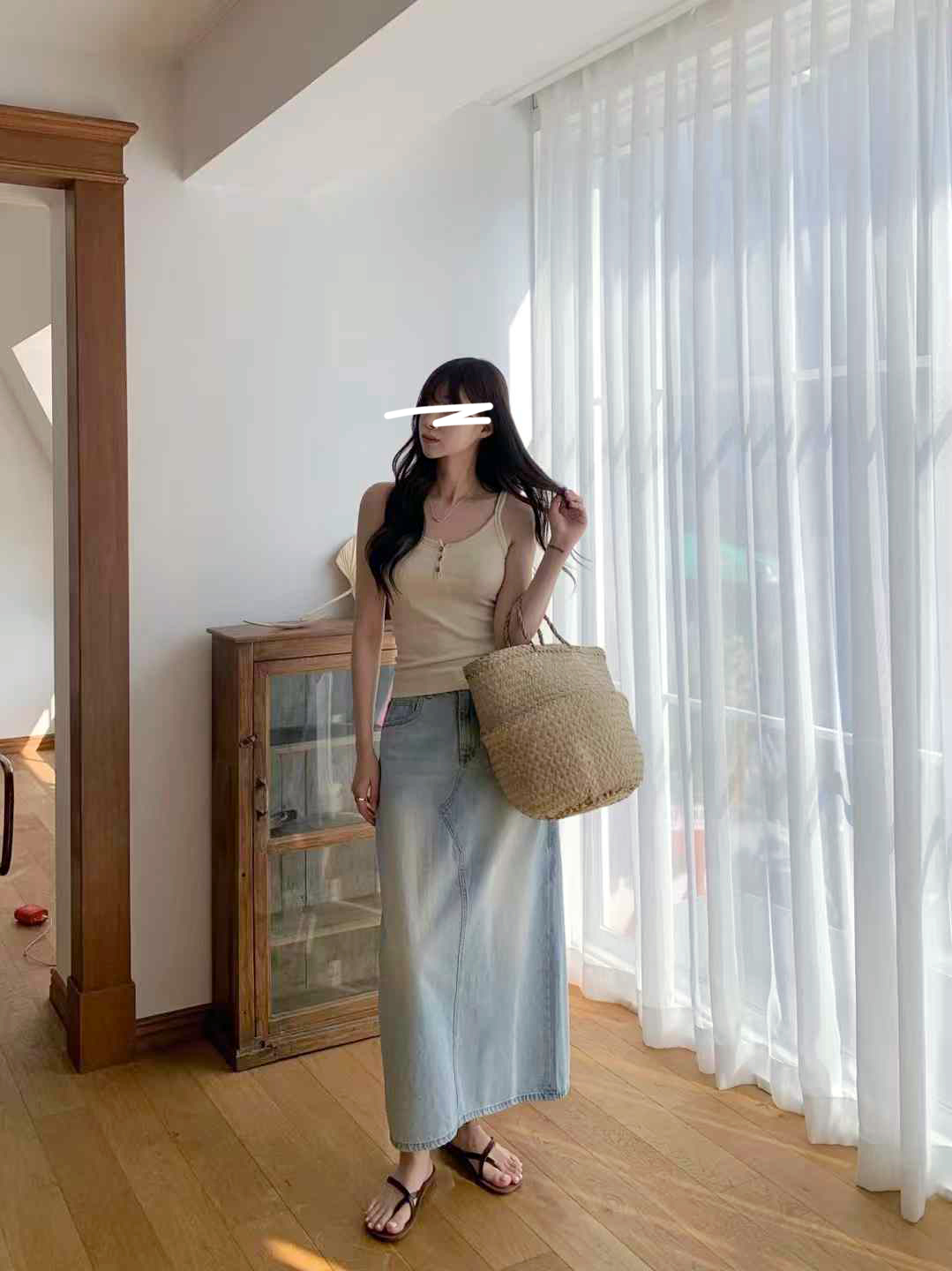 A39.清爽女孩水洗牛仔裙