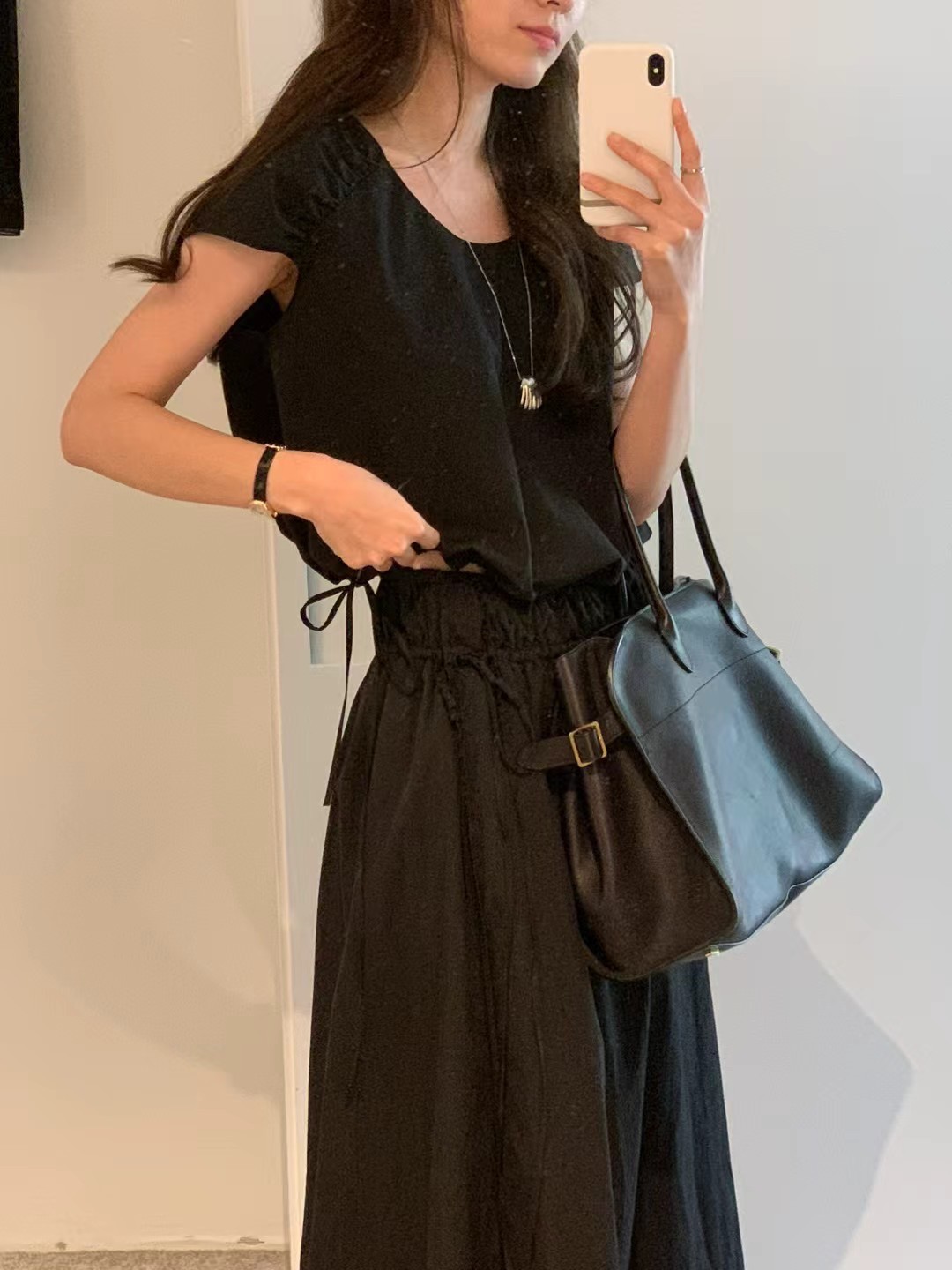 A106.顏值家甜美側蝴蝶結傘裙