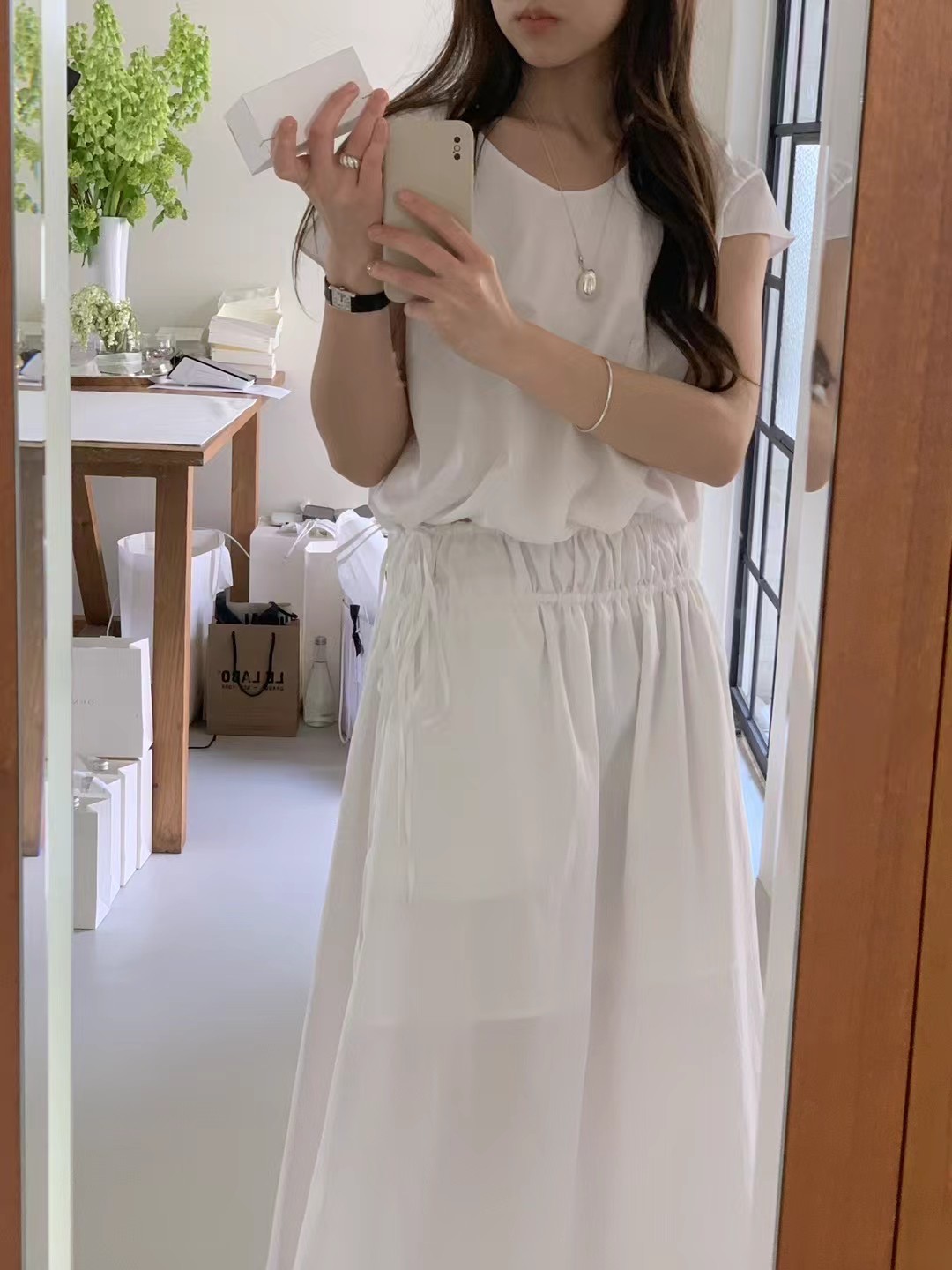 A106.顏值家甜美側蝴蝶結傘裙