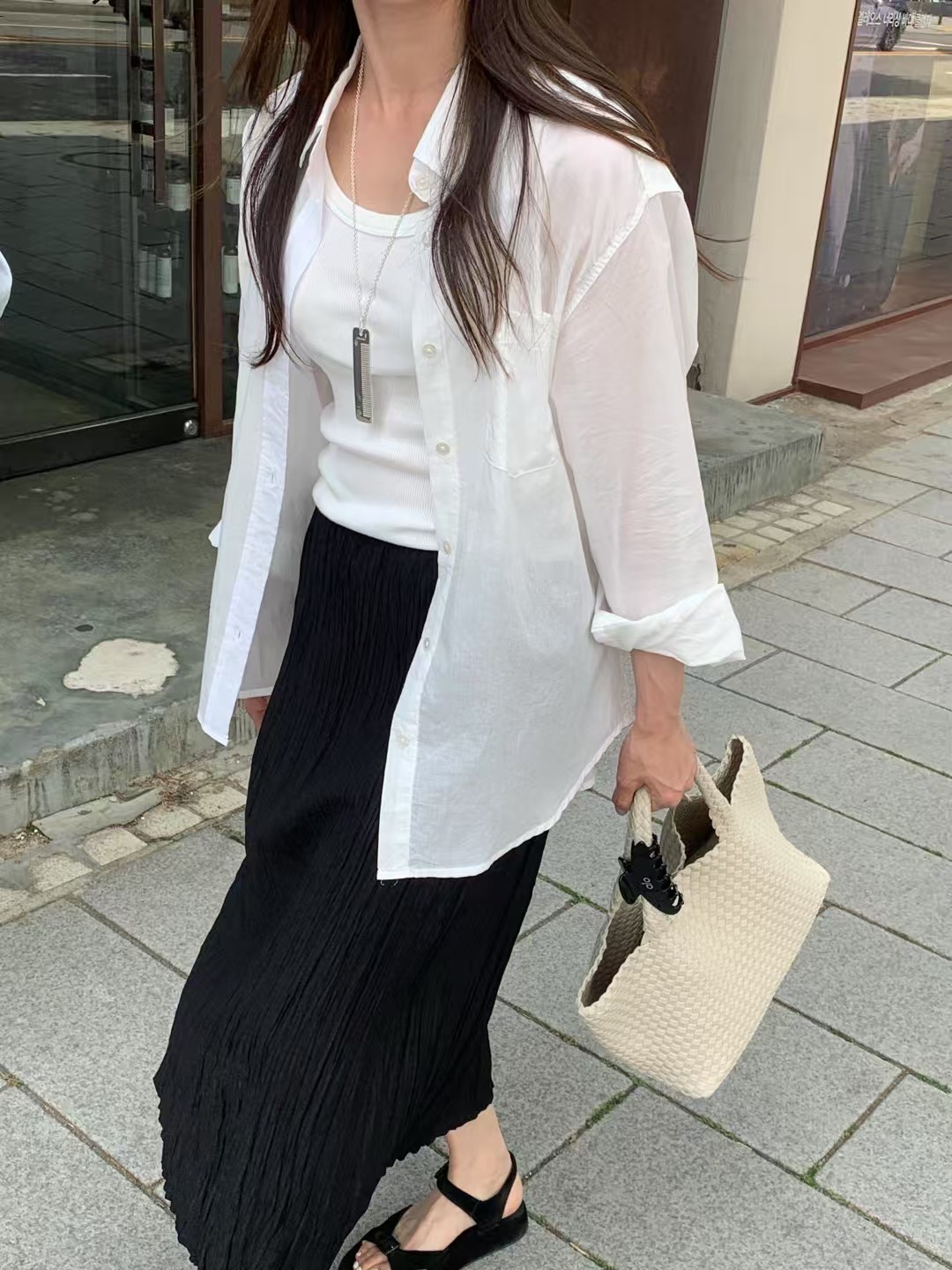 A62.清爽家纖瘦百搭女孩皺皺裙