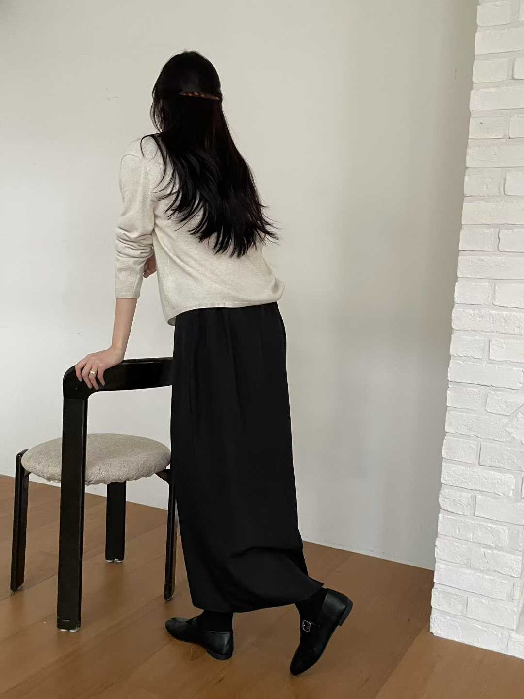 A40.瘦瘦歐膩完美綁帶長裙