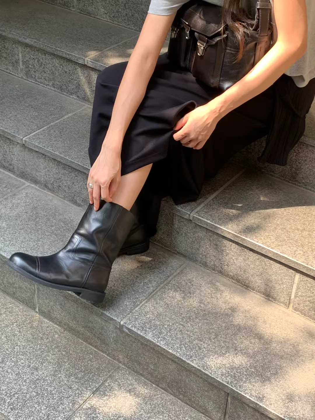 B92.顏值家休閒綁繩棉長裙