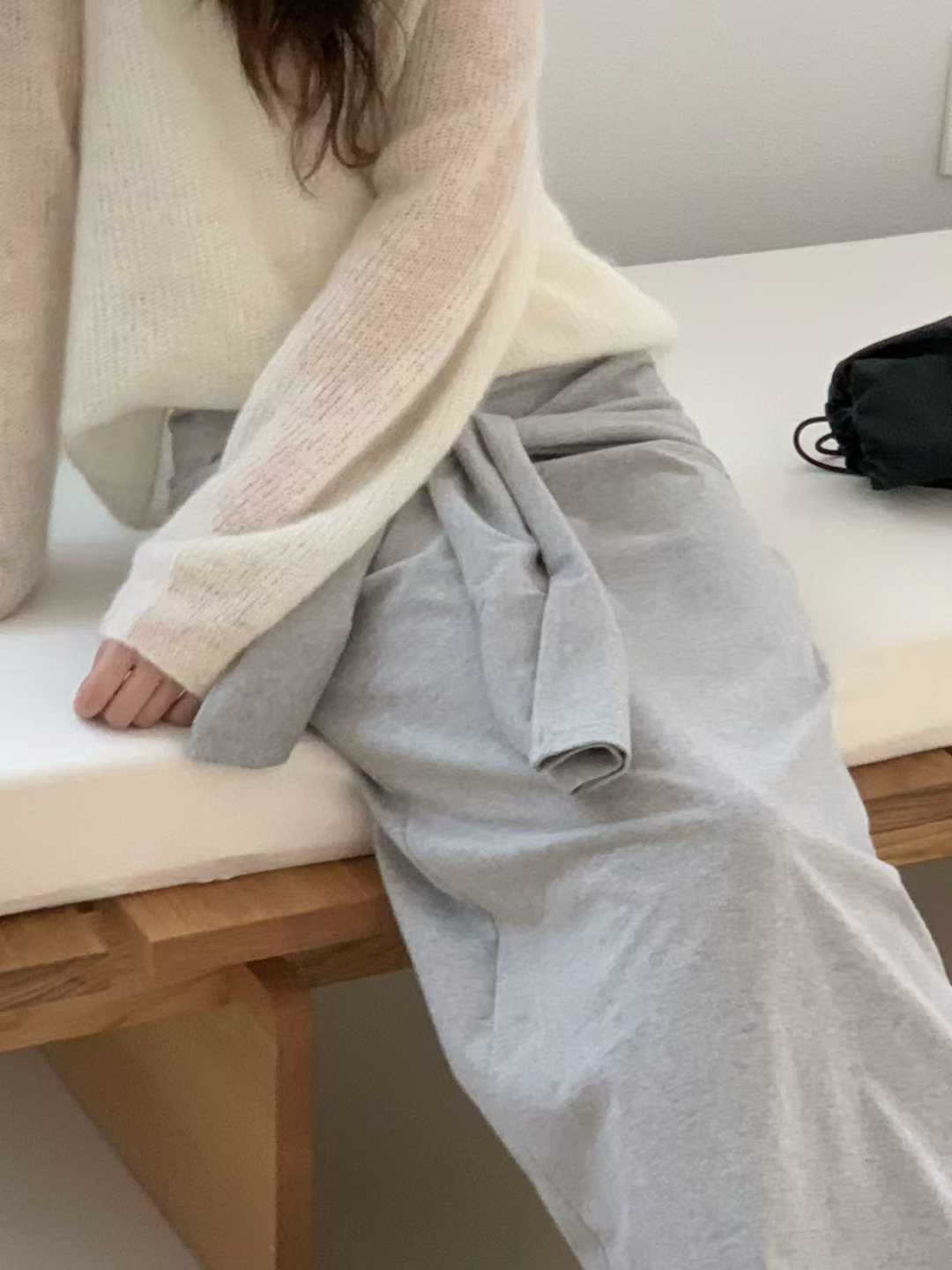 小V家造型綁腰休閒棉裙