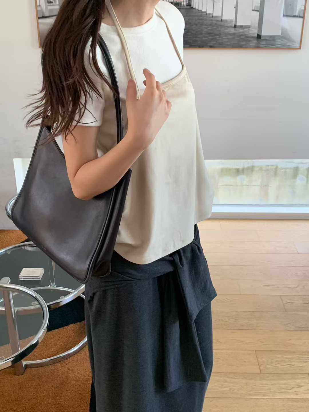 小V家造型綁腰休閒棉裙