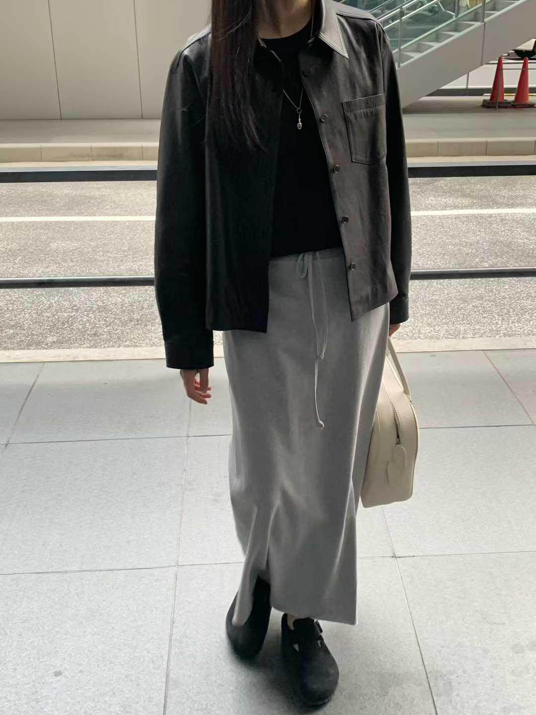 清爽家休閒綁帶瘦瘦裙