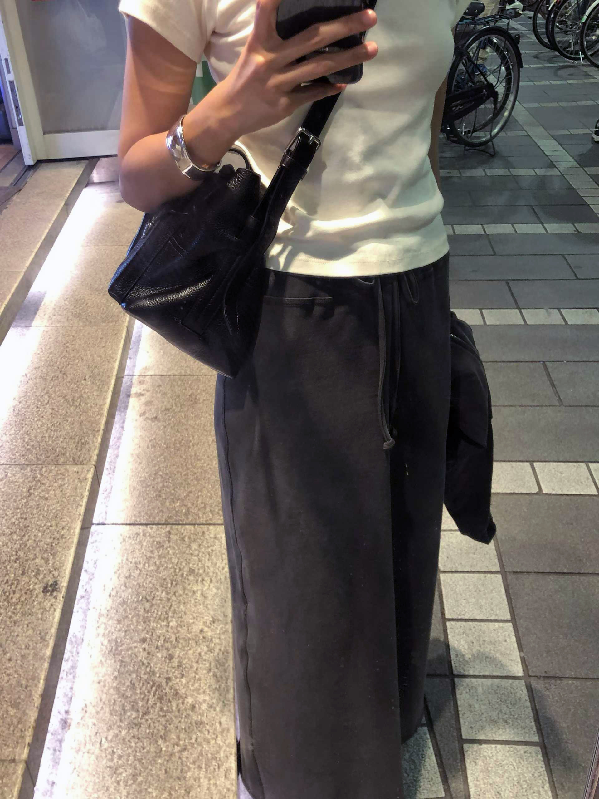 清爽家休閒綁帶瘦瘦裙