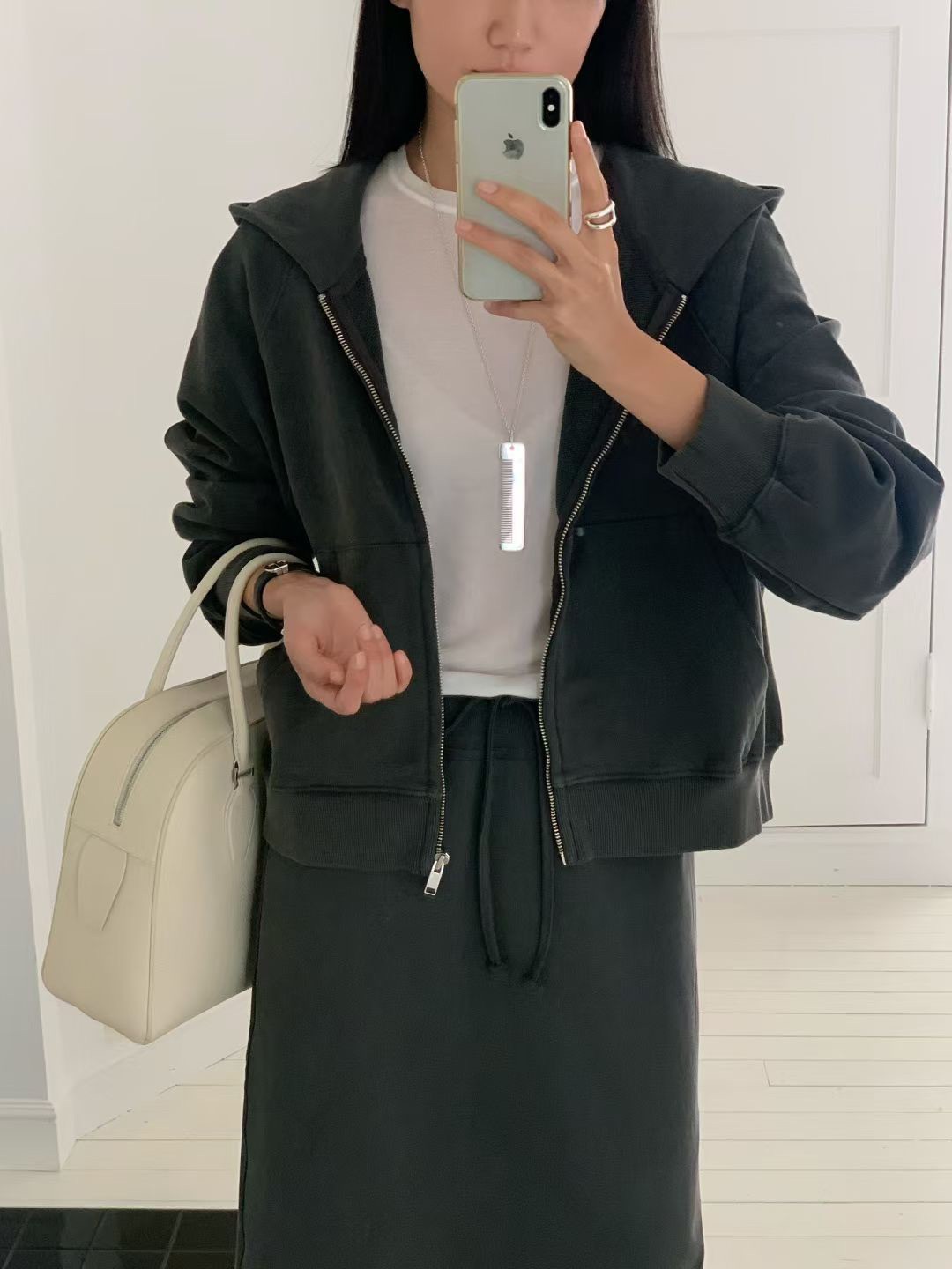 清爽家休閒綁帶瘦瘦裙