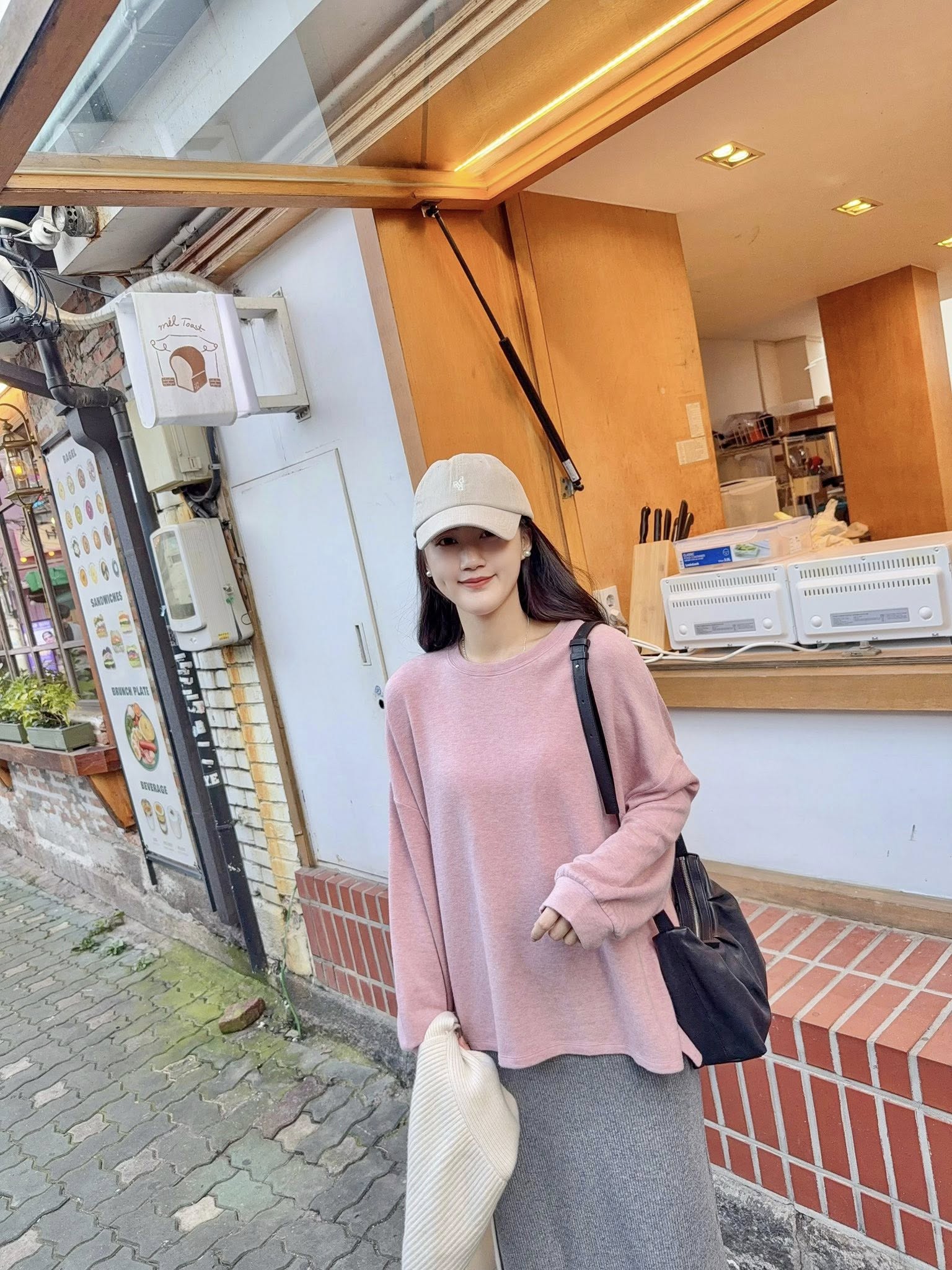 纖瘦家後開衩羅紋長裙