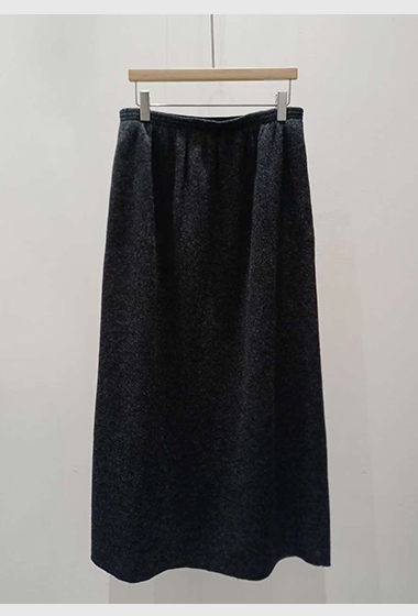 B74.可可家鬆緊腰羊毛傘裙