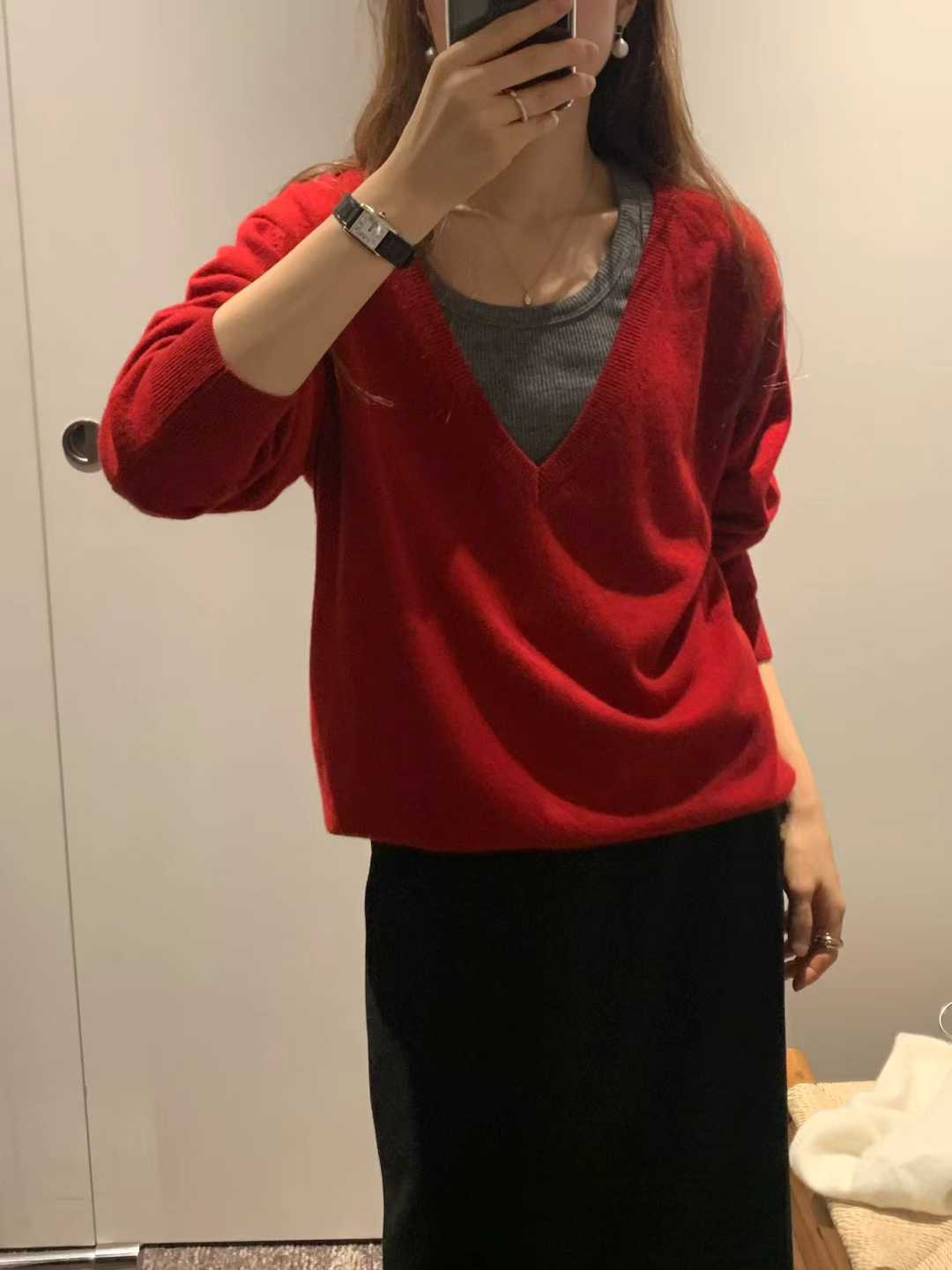 A46.顏值家後開叉完美比例長裙