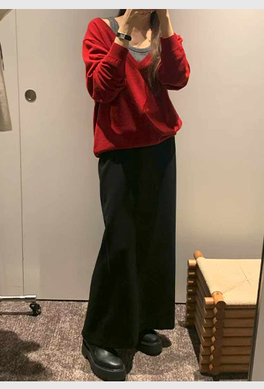 A46.顏值家後開叉完美比例長裙