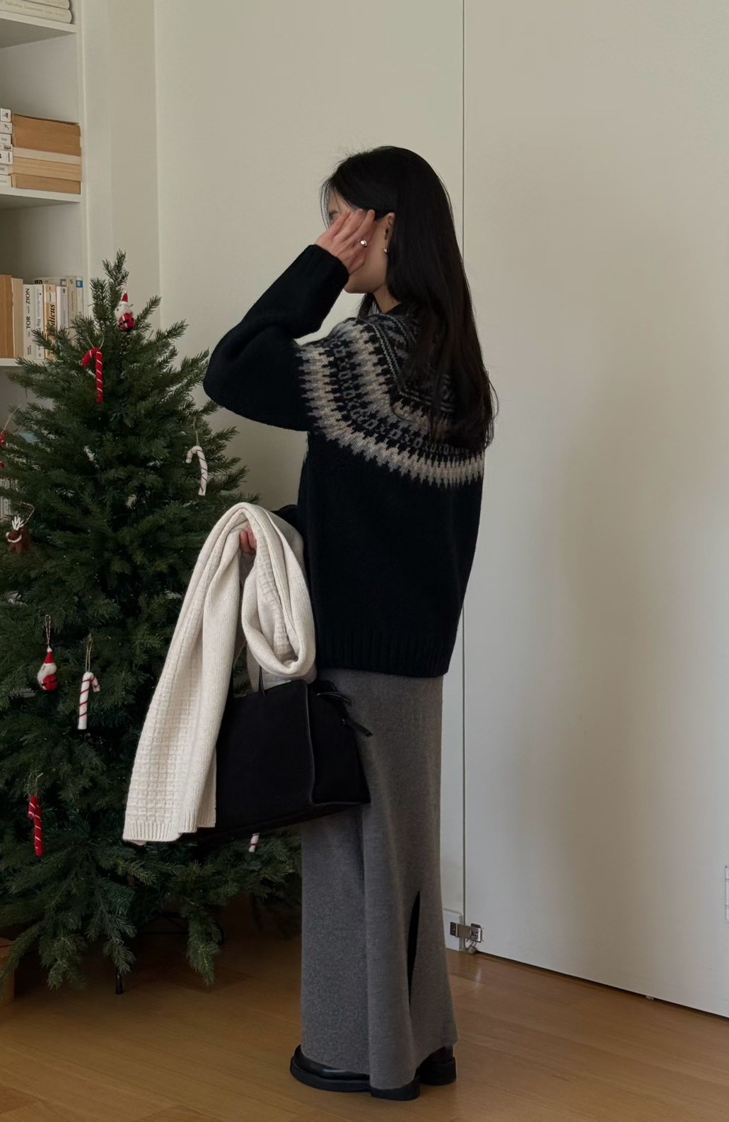 A55.瘦瘦歐膩冬日保暖針織裙