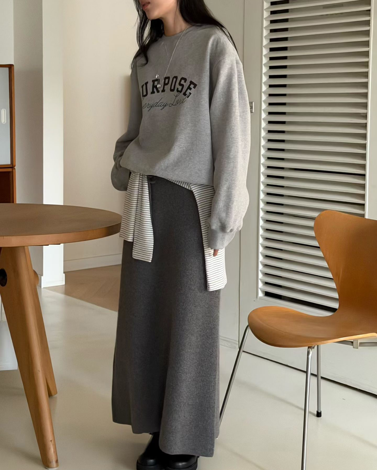 A55.瘦瘦歐膩冬日保暖針織裙