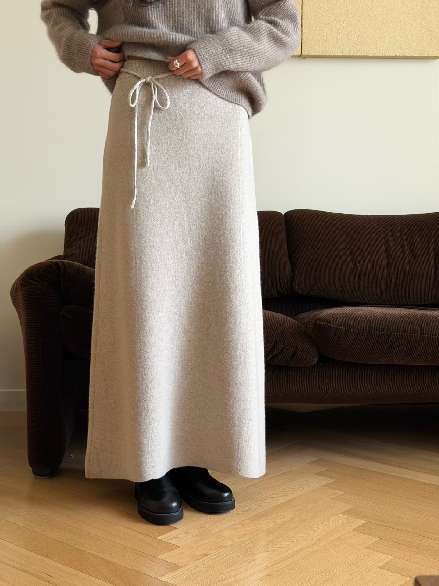 A55.瘦瘦歐膩冬日保暖針織裙