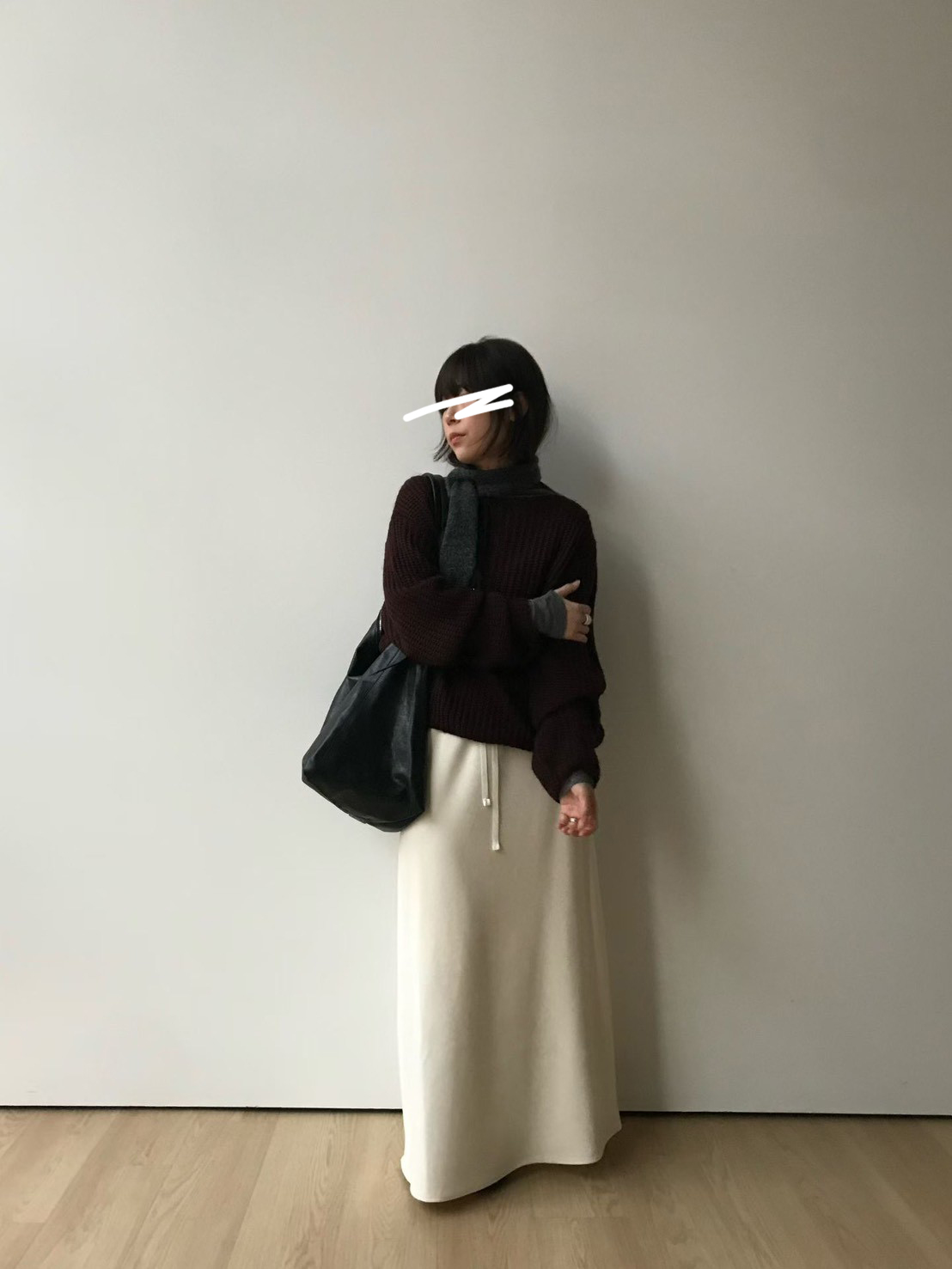 B16.顯瘦舒適鬆緊腰垂墜長裙