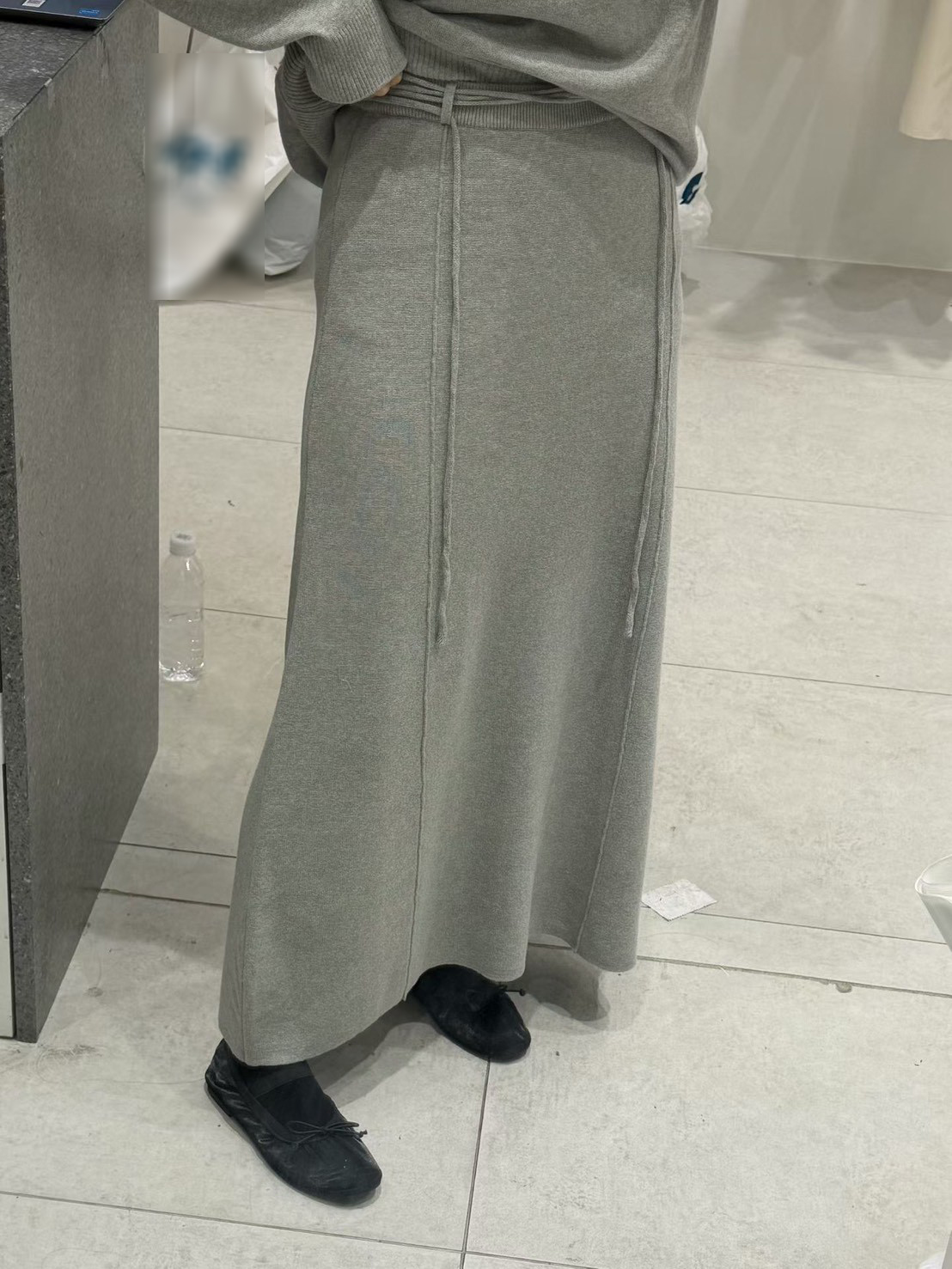 B48.質感家綁繩自信針織長裙