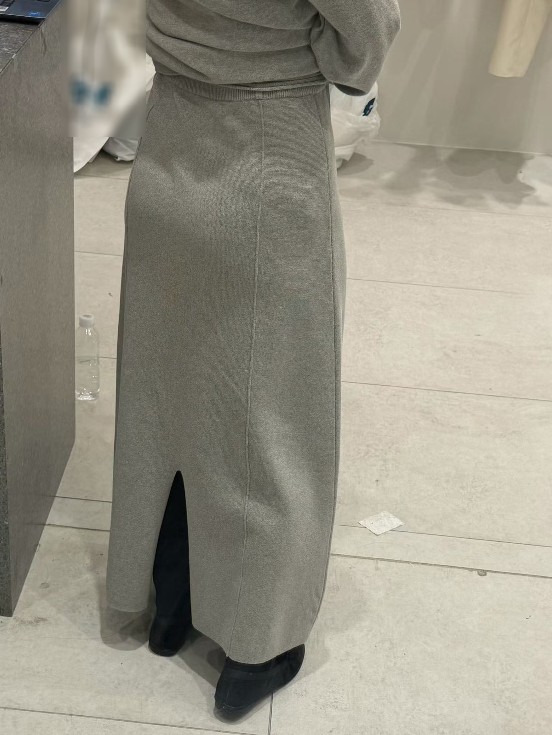 B48.質感家綁繩自信針織長裙