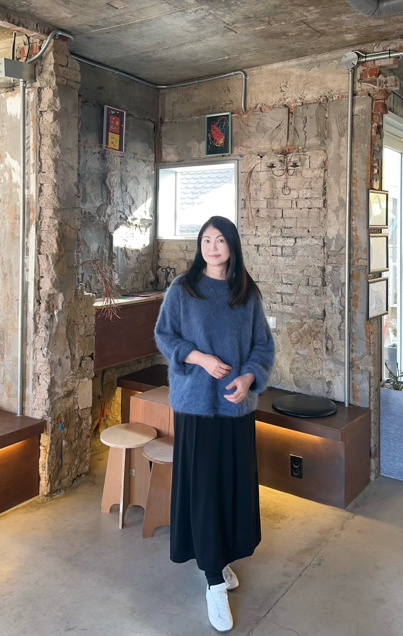 B74.時尚女孩素色修身長裙