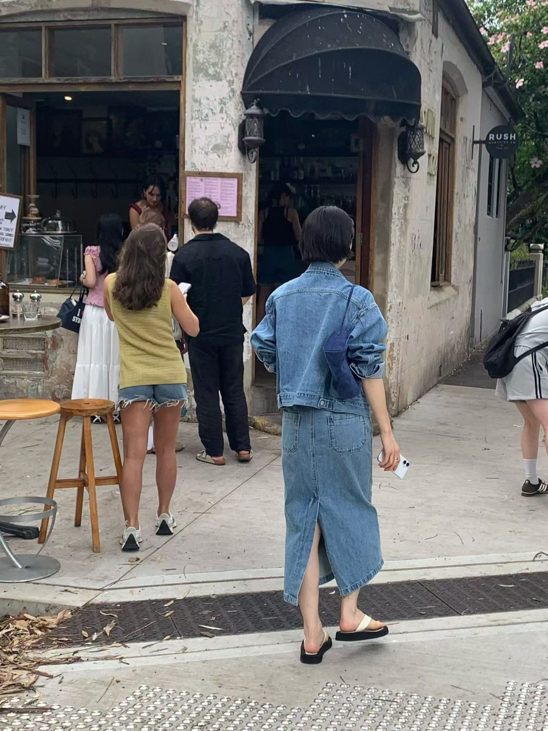 A45.JP家漂亮牛仔直筒裙