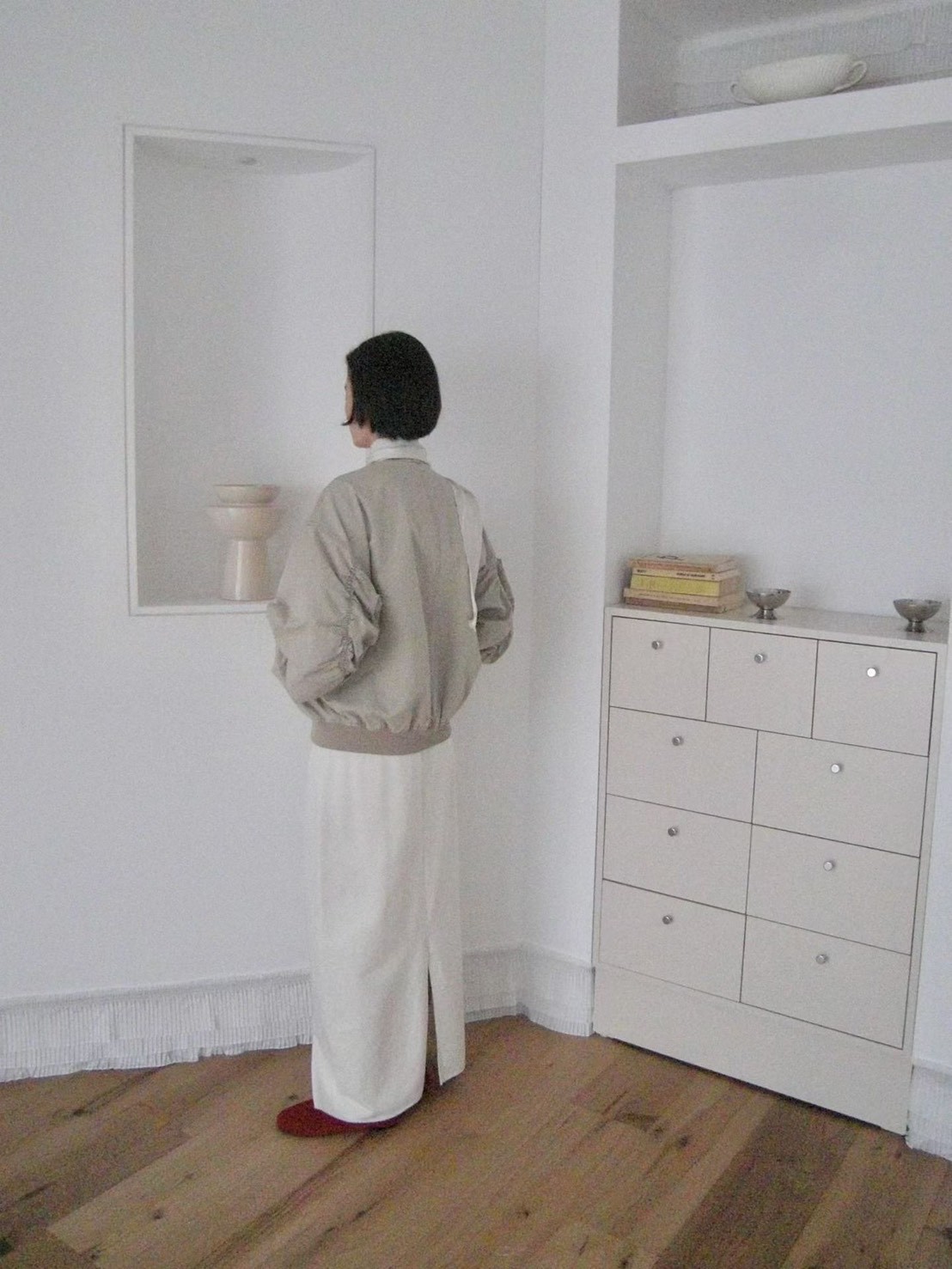 A29.JP家自在後開衩休閒裙