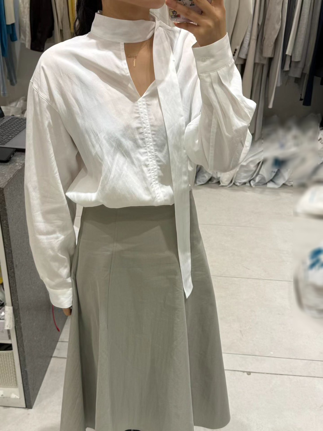 A22.質感家氣質修身A字傘裙