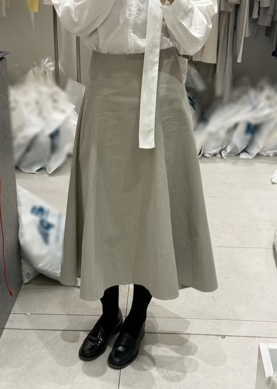 A22.質感家氣質修身A字傘裙