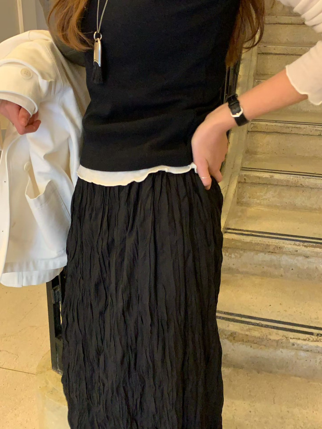 A12.大V家浪漫女孩皺皺裙