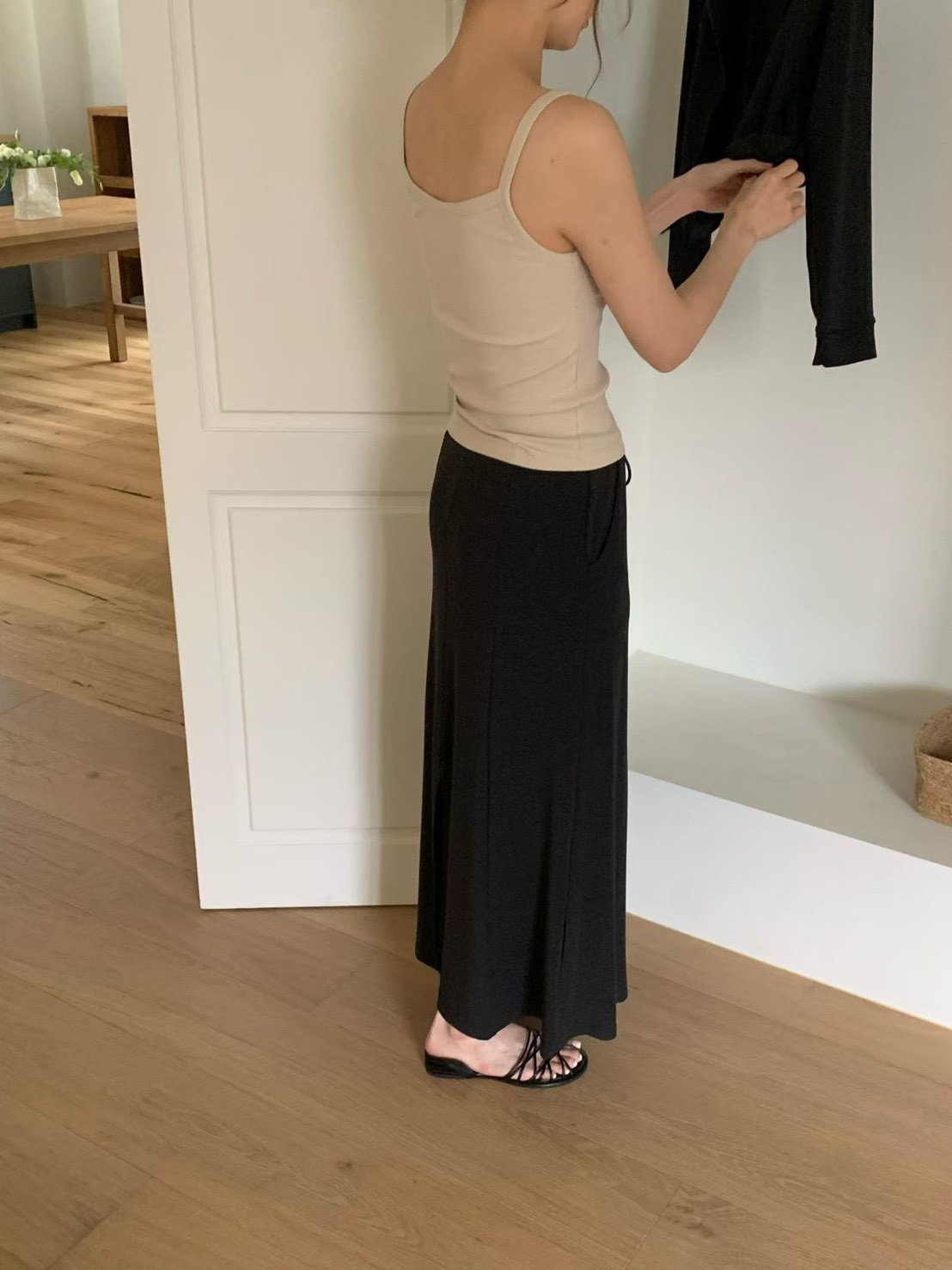 A49.日常必備休閒綁帶長裙