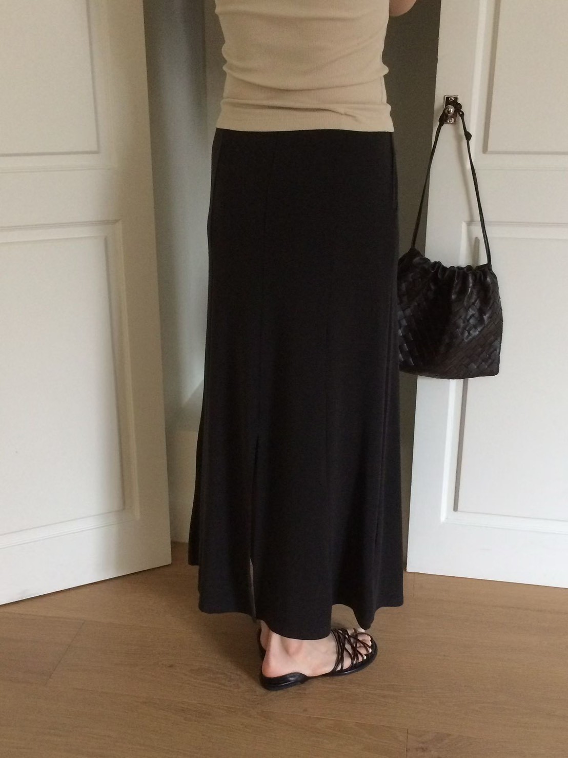 A49.日常必備休閒綁帶長裙